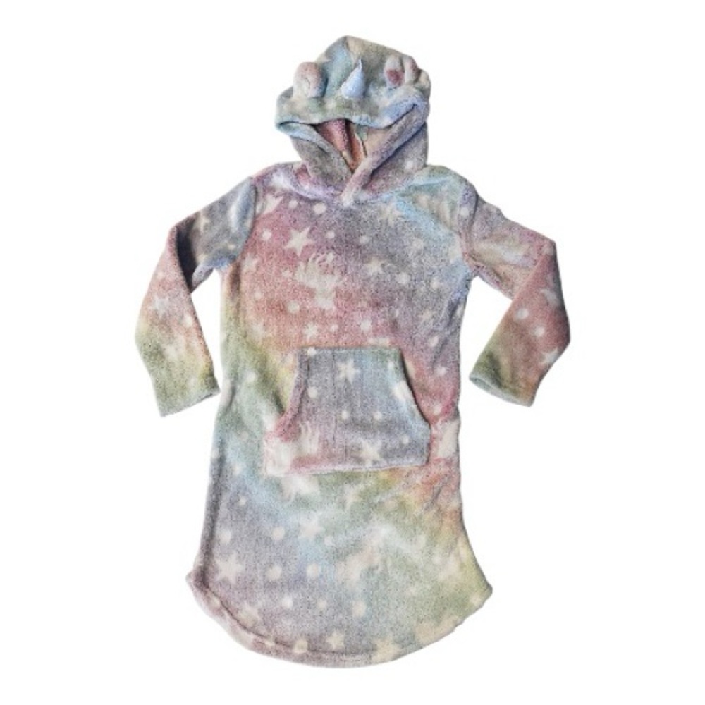 Girls Unicorn Rainbow Hooded pajamas